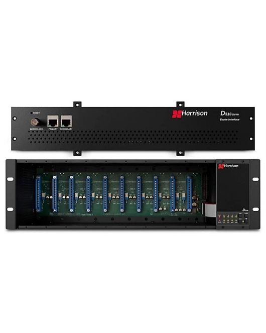 Harrison D510r 10 Slot 500 Series Rack with Dante Card Harrison D510r 10 Slot 500 Series Rack with Dante Card