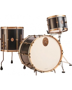 A&F Drum Co Black Club Maple 3-Piece Drum Shell Pack