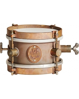 A&amp;F Drum Co Raw Brass Snare Drum 6 x 4 in.