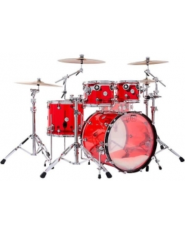DW Design Series Acrylic 4-Piece Shell Pack Ruby Glass