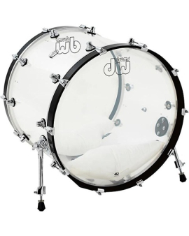 DW Design Series Acrylic Bass Drum With Chrome Hardware 22 x 18 in. Clear