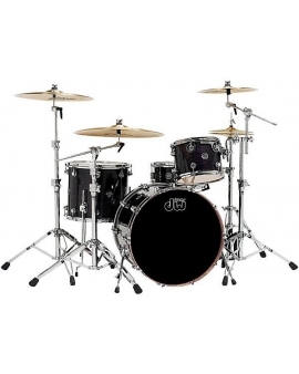 DW Performance Series 4-Piece Shell Pack Ebony Stain Lacquer with Chrome Hardware