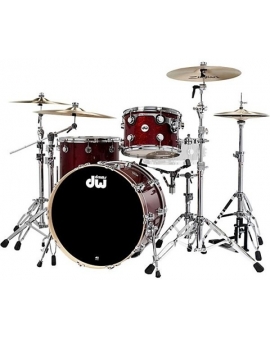 DW SSC Collector's Series 3-Piece FinishPly Shell Pack With Chrome Hardware Ruby Glass