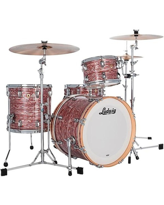 Ludwig Classic Maple 3 Piece Drum Pack Pink Oyster