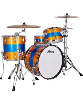 Ludwig Classic Maple 3-Piece Fab Shell Pack With 22" Bass Drum Gold/Blue Tri-Band