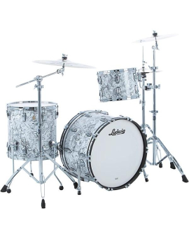 Ludwig Classic Maple 3-Piece Fab Shell Pack With 22" Bass Drum White Mosaic