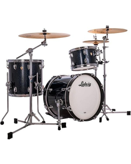 Ludwig Classic Maple 3-Piece Jazzette Shell Pack With 18" Bass Drum Hybrid Black Sparkle