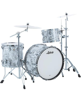 Ludwig Classic Maple 3-Piece Pro Beat Shell Pack With 24" Bass Drum White Mosaic