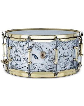 Ludwig Classic Maple Snare Drum White Mosaic With Brass Hardware 14 x 6.5 in.