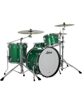 Ludwig Classic Oak 3-Piece Fab Shell Pack With 22" Bass Drum Green Sparkle