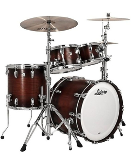 Ludwig Classic Oak 4-Piece Studio Shell Pack With 22" Bass Drum Brown Burst