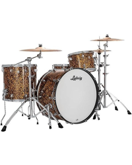 Ludwig NeuSonic 3-Piece Pro Beat Shell Pack With 24" Bass Drum Ebony Pearl