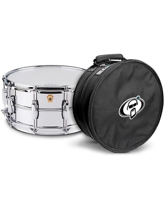 Ludwig Supraphonic Chrome Snare Drum With Racket Case