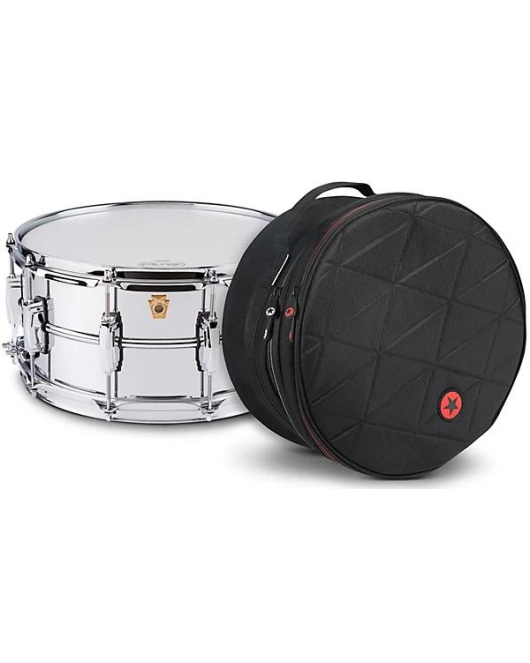 Ludwig Supraphonic Chrome Snare Drum With Road Runner Bag