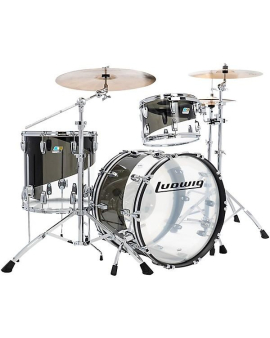 Ludwig Vistalite 50th Anniversary Fab 3-Piece Shell Pack With 22" Bass Drum Smoke/Clear