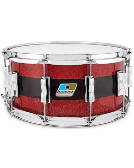 Ludwig Vistalite 50th Anniversary Snare Drum 14 x 6.5 in. Red Sparkle/Smoke/Red Sparkle