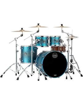 Mapex Saturn Evolution Rock Maple 4-Piece Shell Pack With 22" Bass Drum Exotic Azure Burst