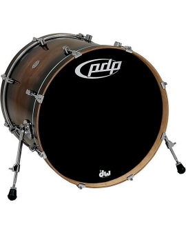PDP by DW Concept Exotic Series Bass Drum Walnut to Charcoal Burst 22 x 18 in.