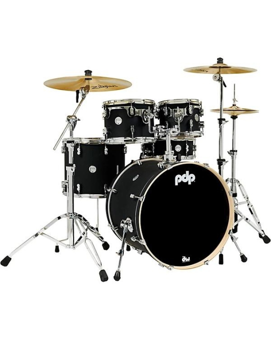 PDP by DW Concept Maple 5-Piece Shell Pack Satin Black PDP by DW Concept Maple 5-Piece Shell Pack Satin Black