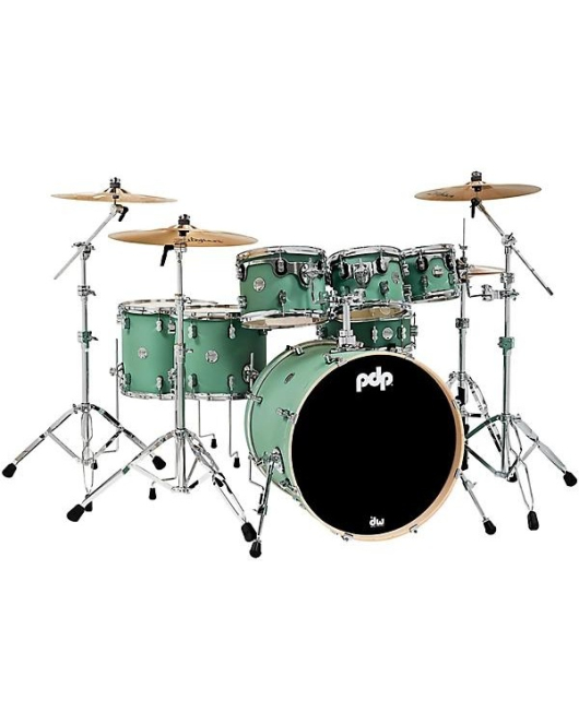 PDP by DW Concept Maple 7-Piece Shell Pack Satin Seafoam PDP by DW Concept Maple 7-Piece Shell Pack Satin Seafoam