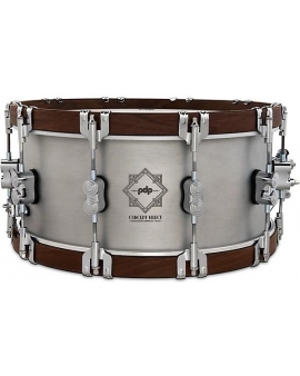 PDP by DW Concept Select Aluminum Snare Drum With Walnut Hoops 14 x 6.5 in. Aluminum