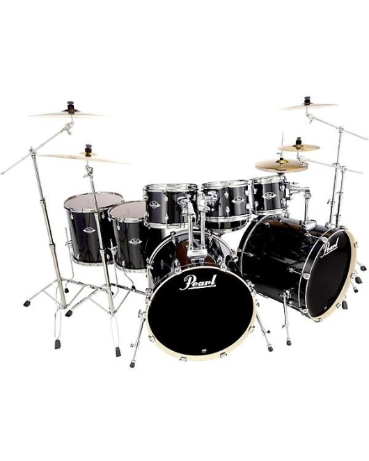 Pearl Export Double Bass 8-Piece Drum Set Jet Black Pearl Export Double Bass 8-Piece Drum Set Jet Black