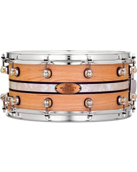 Pearl Music City Custom Solid Shell Snare Ash with DuoBand Ebony Marine Inlay 14 x 6.5 in.