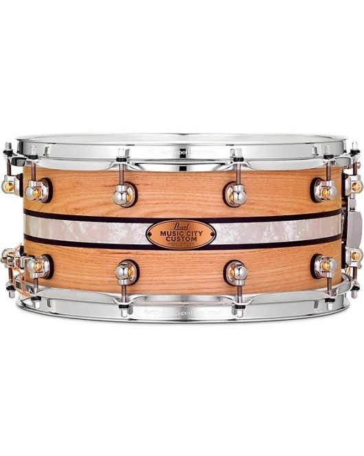 Pearl Music City Ash Snare 14x6.5 DuoBand Ebony