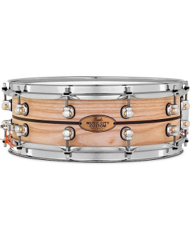 Pearl Music City Custom Solid Shell Snare Ash with Ebony Inlay 14 x 5 in.