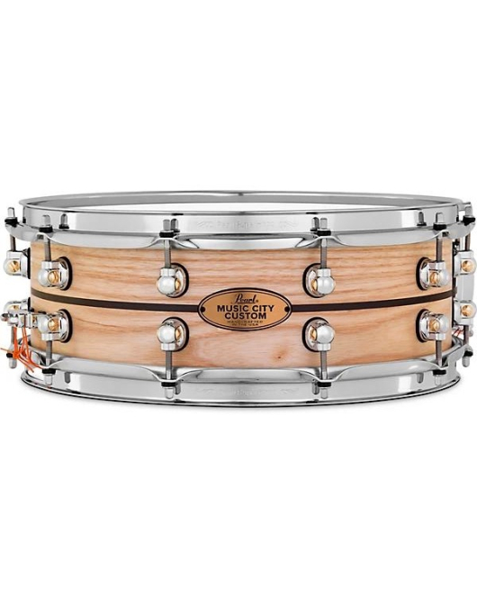 Pearl Music City Ash Snare 14x5 Ebony Inlay