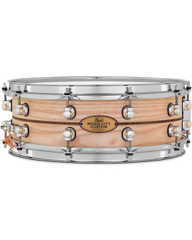 Pearl Music City Custom Solid Shell Snare Ash with Kingwood Center Inlay 14 x 5 in.