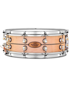 Pearl Music City Custom Solid Shell Snare Maple with Boxwood-Rose Inlay 14 x 5 in.