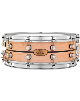 Pearl Music City Custom Solid Shell Snare Maple with Ebony Inlay 14 x 5 in.
