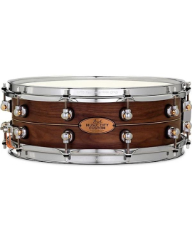 Pearl Music City Custom Solid Shell Snare Walnut with Boxwood-Rose Inlay 14 x 5 in.