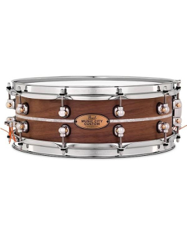 Pearl Music City Custom Solid Shell Snare Walnut with Nicotine Marine Inlay 14 x 5 in.
