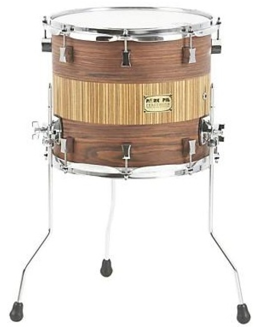 Pork Pie Maple Floor Tom 14x12 Rosewood Zebra
