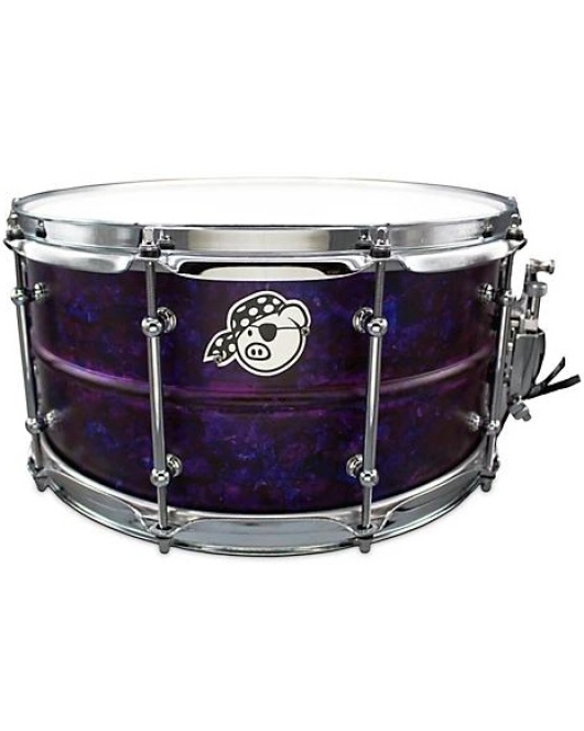 Pork Pie Aluminum Snare Drum 14x6.5 Purple Ink Pork Pie Aluminum Snare Drum 14x6.5 Purple Ink
