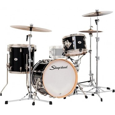 Slingerland Studio King 3-Piece Shell Pack with 18" Bass Drum Del Norte Black Lacquer