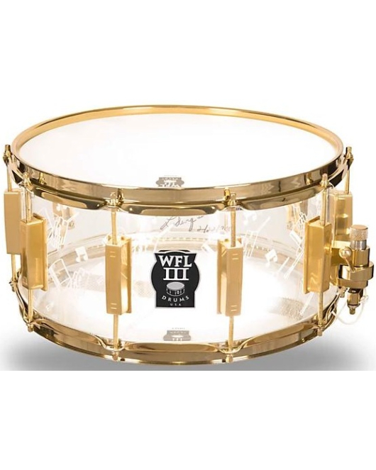 WFLIII Acrylic Snare Drum 14x6.5 Gold Hardware