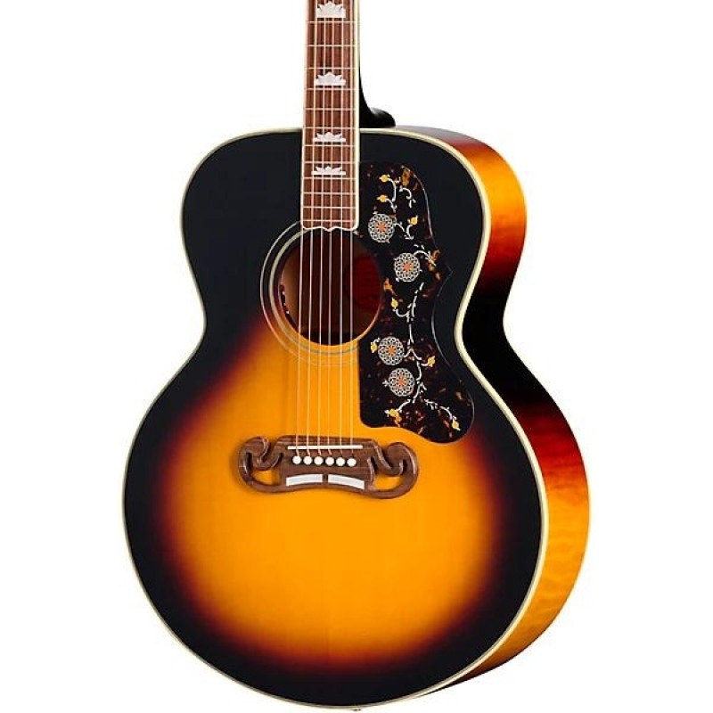 Epiphone Inspired by Gibson 1957 SJ-200 reissue acoustic-electric guitar Vintage Sunburst finish rich tone smooth playability and jumbo body design