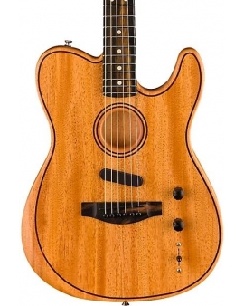 Fender American Acoustasonic Telecaster All-Mahogany Acoustic-Electric Guitar Natural