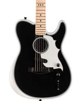Fender Jack White Signature Triplesonic Limited-Edition Acoustasonic Telecaster Acoustic-Electric Guitar Arctic White