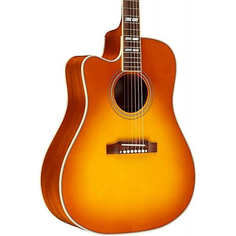 Gibson Hummingbird Standard EC Left-Handed acoustic electric guitar Heritage Cherry Sunburst spruce top rosewood body square shoulder design