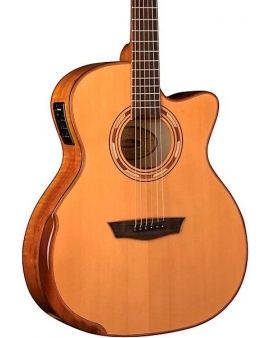 Washburn WCG66SCE-O Comfort Deluxe 66 Series Grand Auditorium Acoustic-Electric Guitar Natural