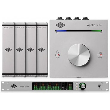 Universal Audio Apollo X16D Essentials+ 18x20 TB Audio Interface Dante With Four Apollo e1x Remote-Controllable Unison Preamps & Apollo e2M Headphone Amp