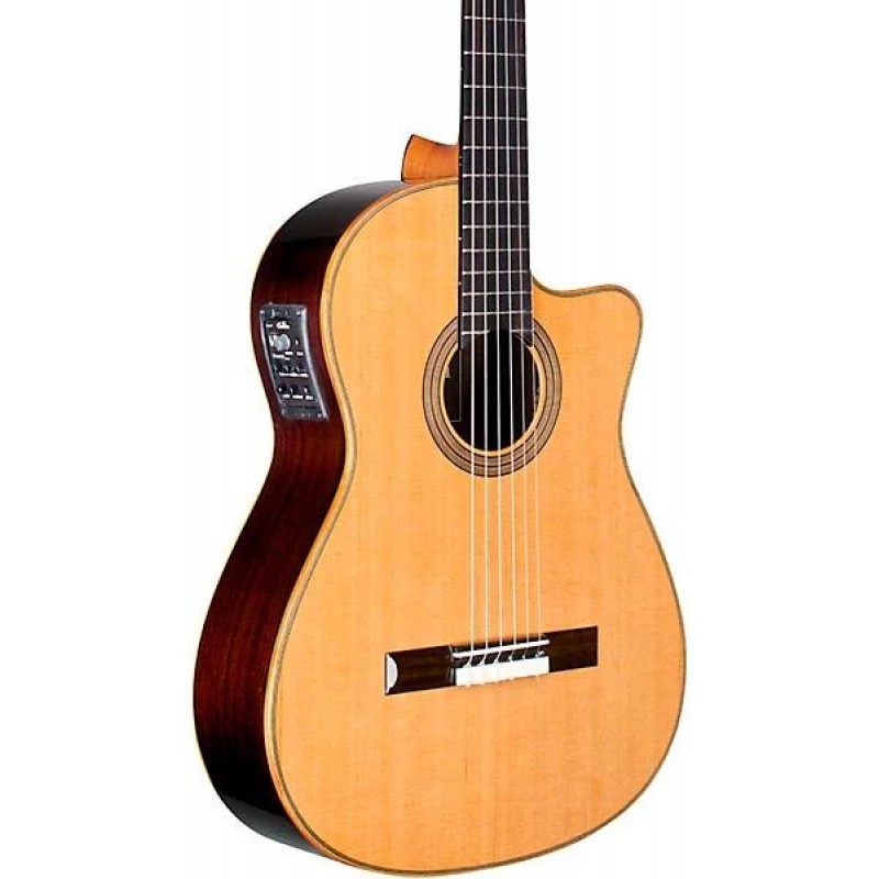 Cordoba Fusion Orchestra CE Crossover Acoustic Electric Guitar Natural full body showing neck and headstock