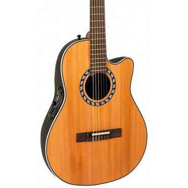 Ovation 1773AX-4-G Pro Series Mid-Depth Nylon-String Classical Acoustic-Electric Guitar Natural