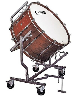 Ludwig Concert Bass Drum w/ LE788 Stand Mahogany Stain 20x36
