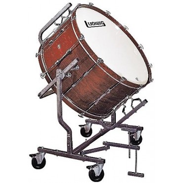 Ludwig Concert Bass Drum w/ LE788 Stand Mahogany Stain 20x36