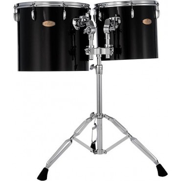 Pearl PTE Concert Series Single Head 13" & 14" Tom Set With BT3 & 7/8" Receiver and T895 Stand 13 x 11 in. , 14 x 12 in. Midnight Black